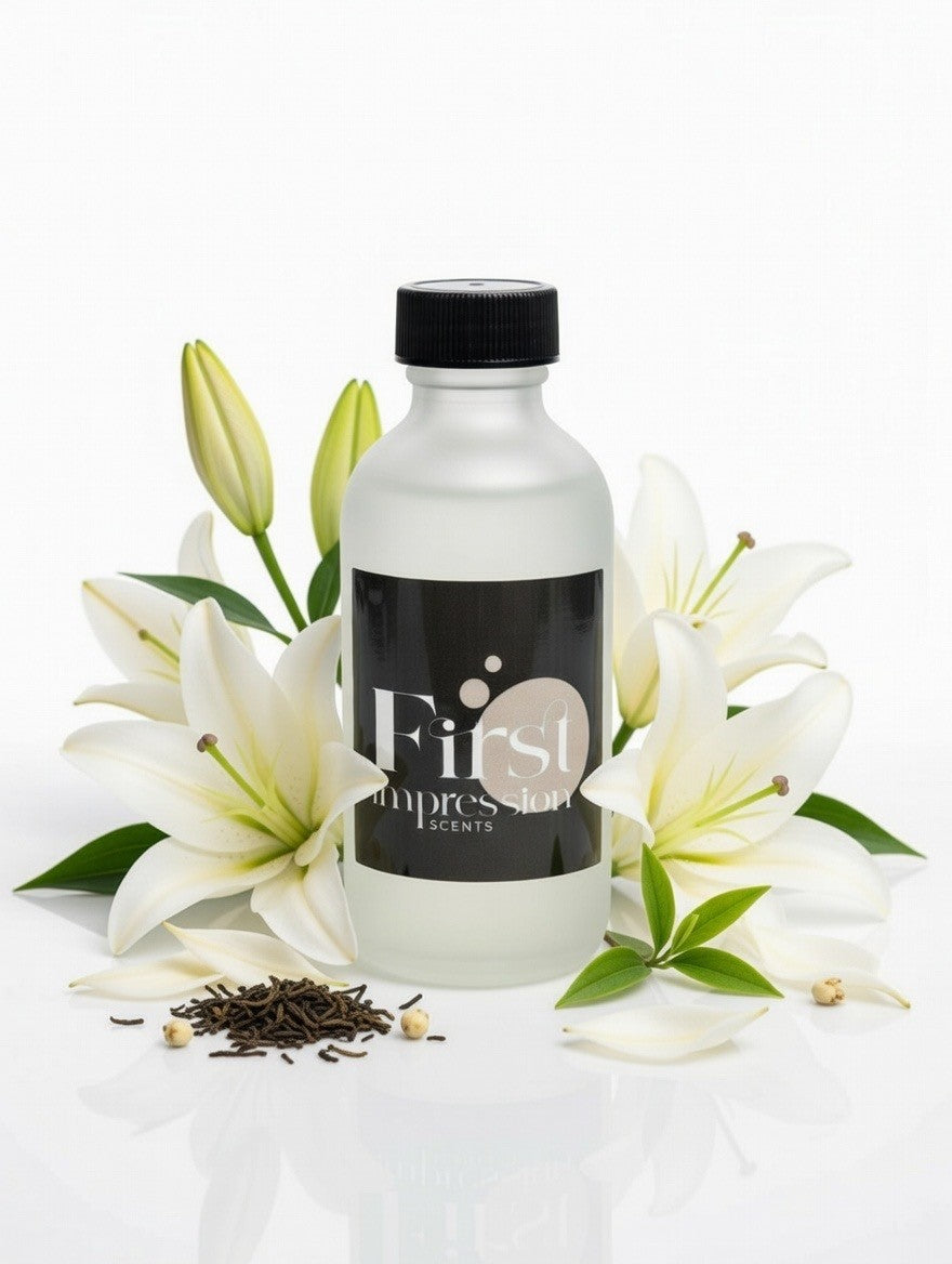 White Tea & Lily Scent oil for diffusers  120ml Glass Bottle